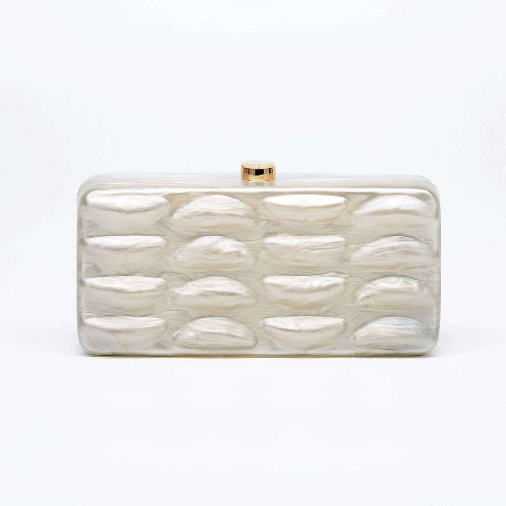 2025 Women's New Single Shoulder Crossbody Irregular Shell Acrylic Fashion Wedding Evening Clutch Bag