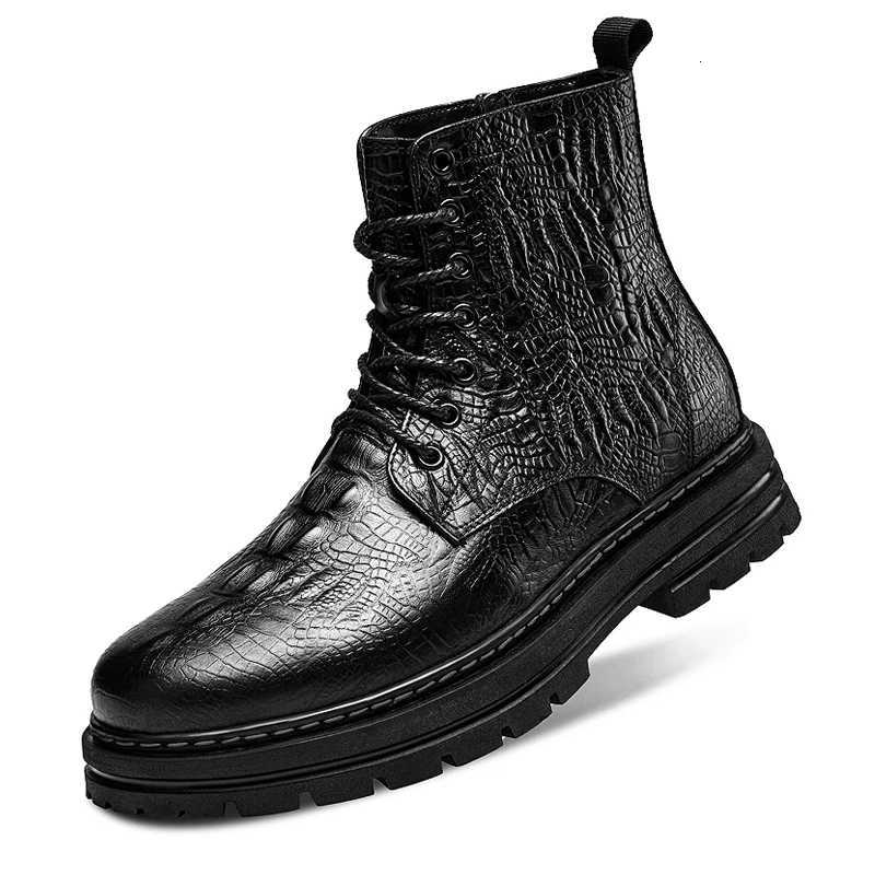 Plus Big Size 47 48 Men Pure Black Genuine Leather Boots With Zipper High Top Shoes Real Original Natural Handmade W250811