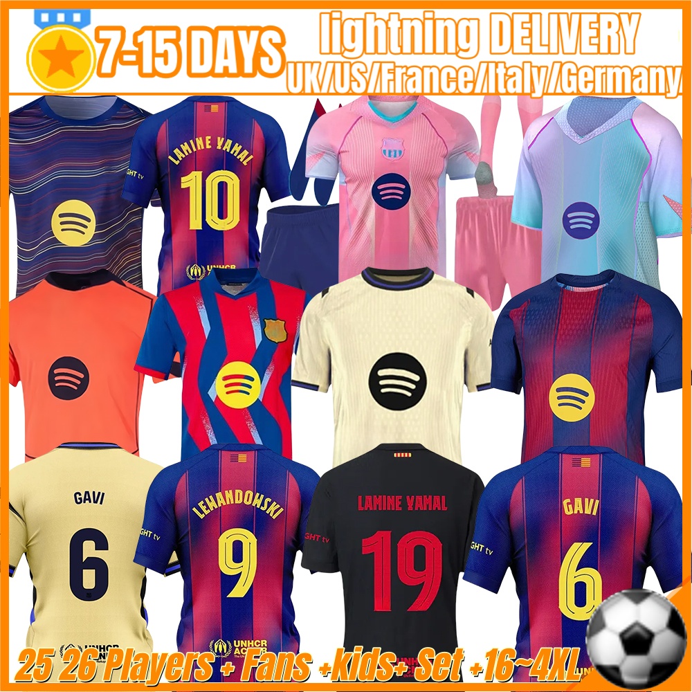 bBarcelonaS25 26 LAMINE YAMAL Football soccer jerseys shirts LEWANDOWSKI PEDRI RAPHINHA GAVI football kids kit maillot de foot camiseta futbol barcelone kits