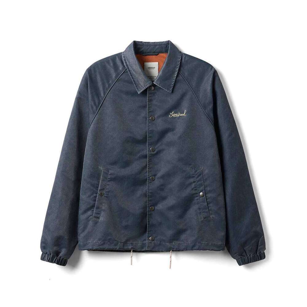 Designer Clothing 2025 SIMWOOD 2025 Autumn New Oversize Washed Vintage Men Letter Embroidery Plus Size Jackets Brand Clothing