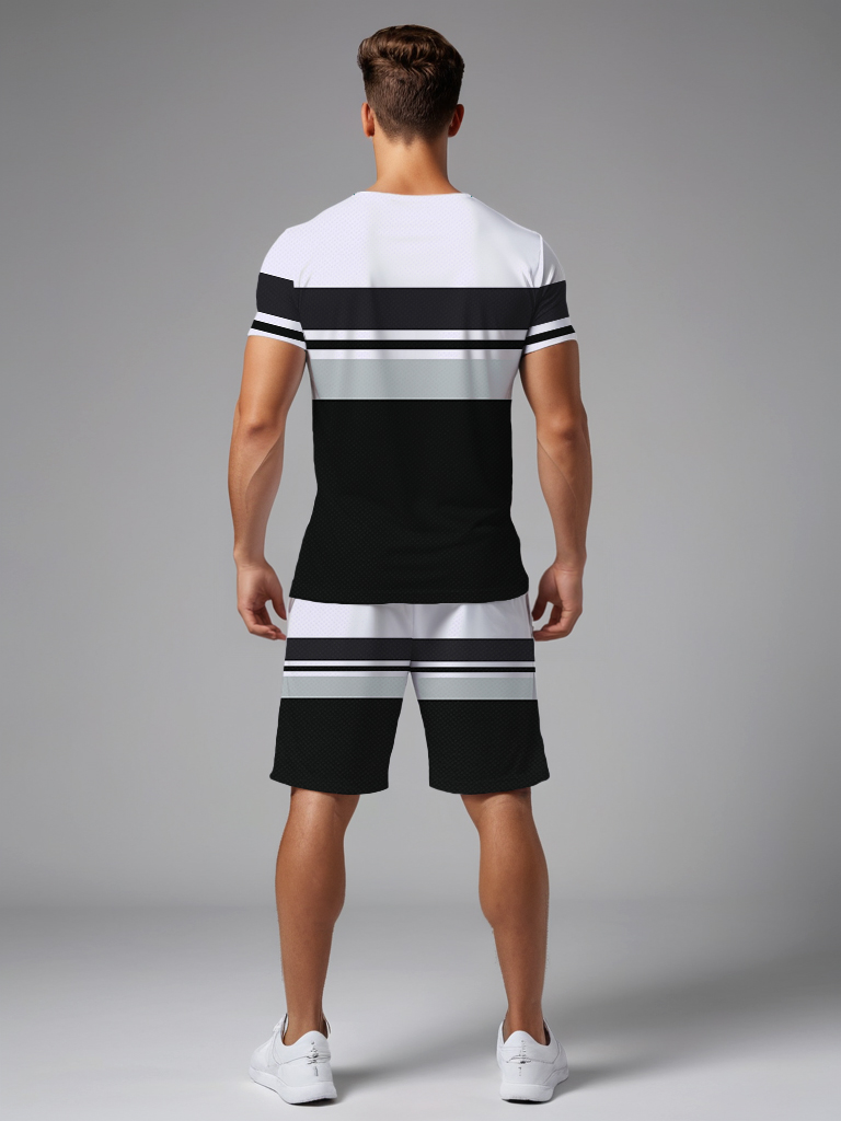 Custom Mens Alphabet Pattern Outfit Ensemble Breathable quick drying fabric - 0811