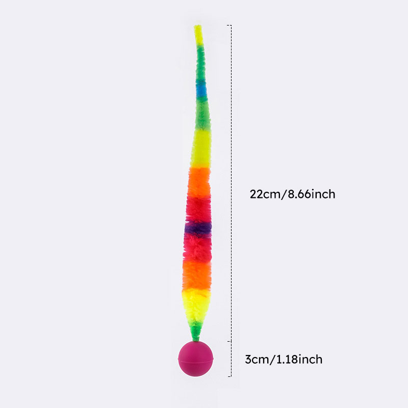 Cat interactive toys Tickle Cat Colorful bouncing ball Pet supplies Puzzle teasing indoor cat worm caterpillar elastic toy
