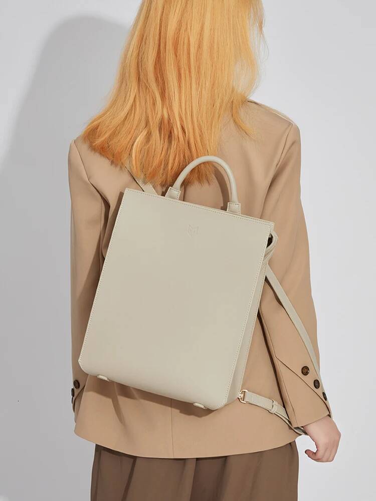 New Niche Design Genuine Leather Simple Casual Versatile Work And Commuting Large Capacity Backpack For Women high-quality