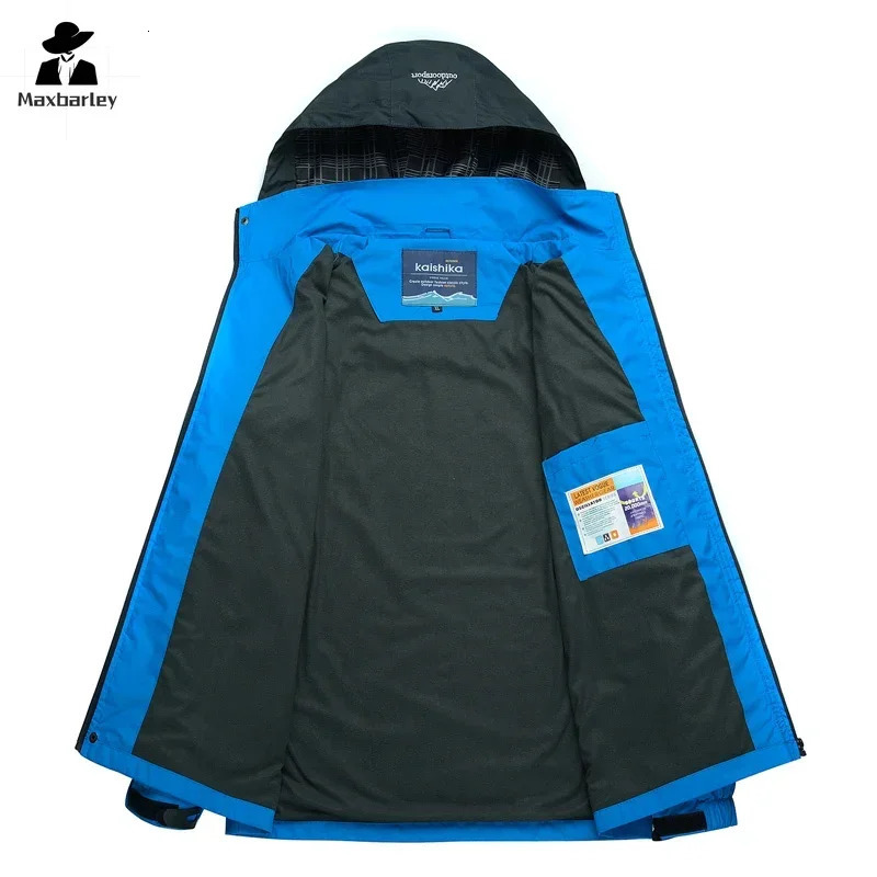 Camping Hiking Jacket Men Autumn Outdoor Sports Coats Climbing Trekking Windbreaker Travel Waterproof Jackets Black Gorpcore 250809