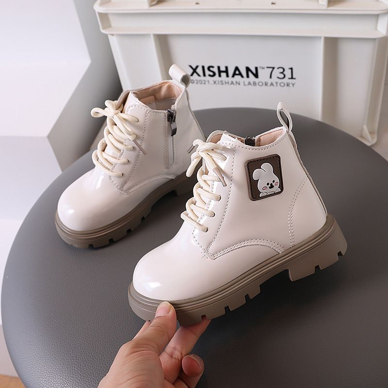 Kids Fashion Rabbit Boots Winter Autumn Soft Sole Zipper Cute Cartoon Design Short Girls Shoes Toddler Ankle Boots Sizes 21 - 30