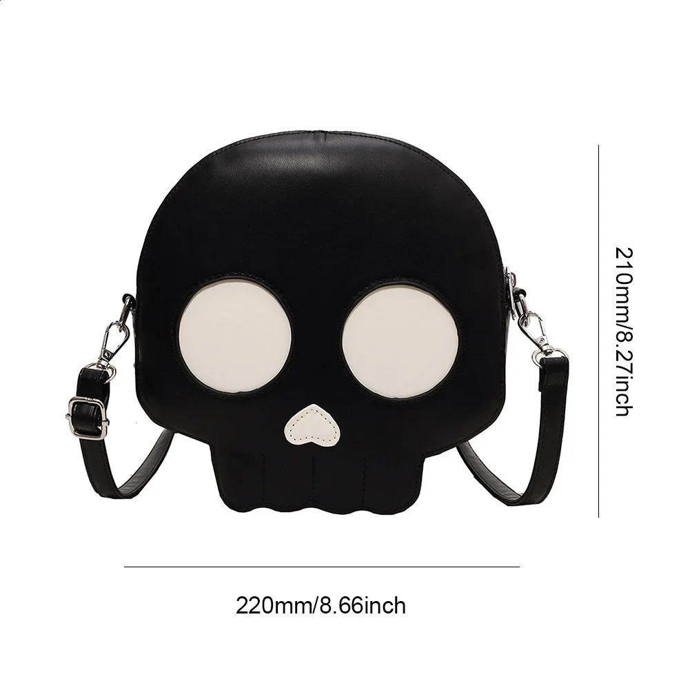 Novelty Halloween Ghost Bag Gift Women Gothic Shoulder Bag Devil Skull Funny Crossbody Bags Female Girls Ghost Handbags Purse 250807
