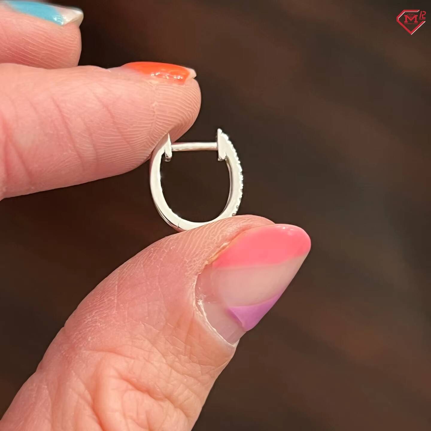 Gorgeous Moissanite Hoop Earrings Iced Out VVS Shiny Oval Style 925 Silver Moissanite Earrings