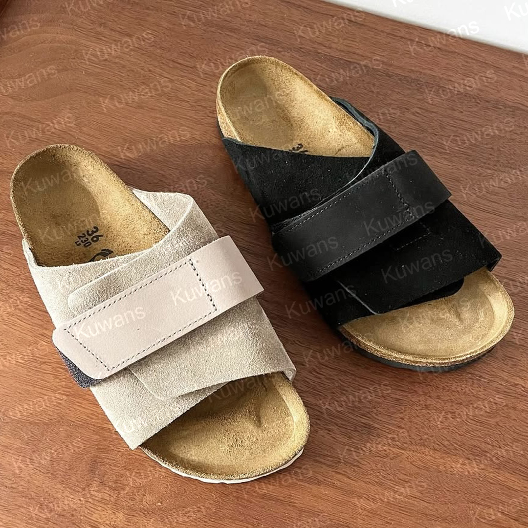 slippers Suede Sandals Clog Slipper Flat High Quality Fashion Summer Genuine Leather Slide Favourite Beach Casual Shoes Women Men Size 35-46 dh5831323