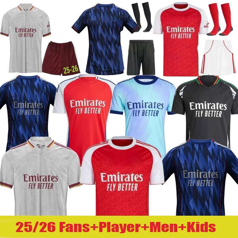 2025 2026 ARSANallfootball SAKA RICE SALIBA MAGALHAES MARTIN HANERTZ SALIBA GYOKERES soccer jerseys 25 26 fans player football shirt Mens Kids Kit sock Full sets 2XL