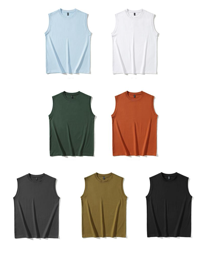 240g cotton sleeveless shirt with customizable printed dtg and dtf short sleeves 100 cotton breathable and durable fabric