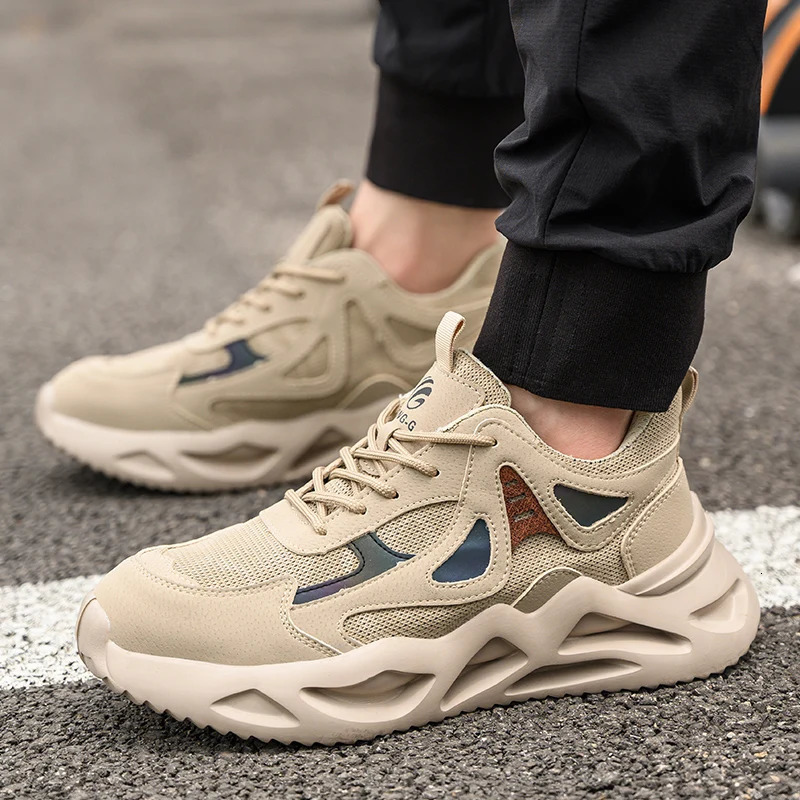 Lightweight Safety Shoes Men Work Shoes Steel Toe Cap Working Boots Sneakers Man Anti Puncture Breathable Sport Work Shoes 250805