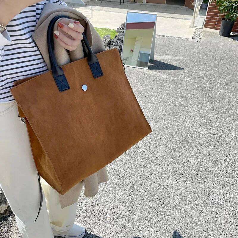 Vintage Matte Leather Women Handbag Large Capacity Shoulder Bagstend Female Crossbody Bags Travel Casual Big Tote Brown