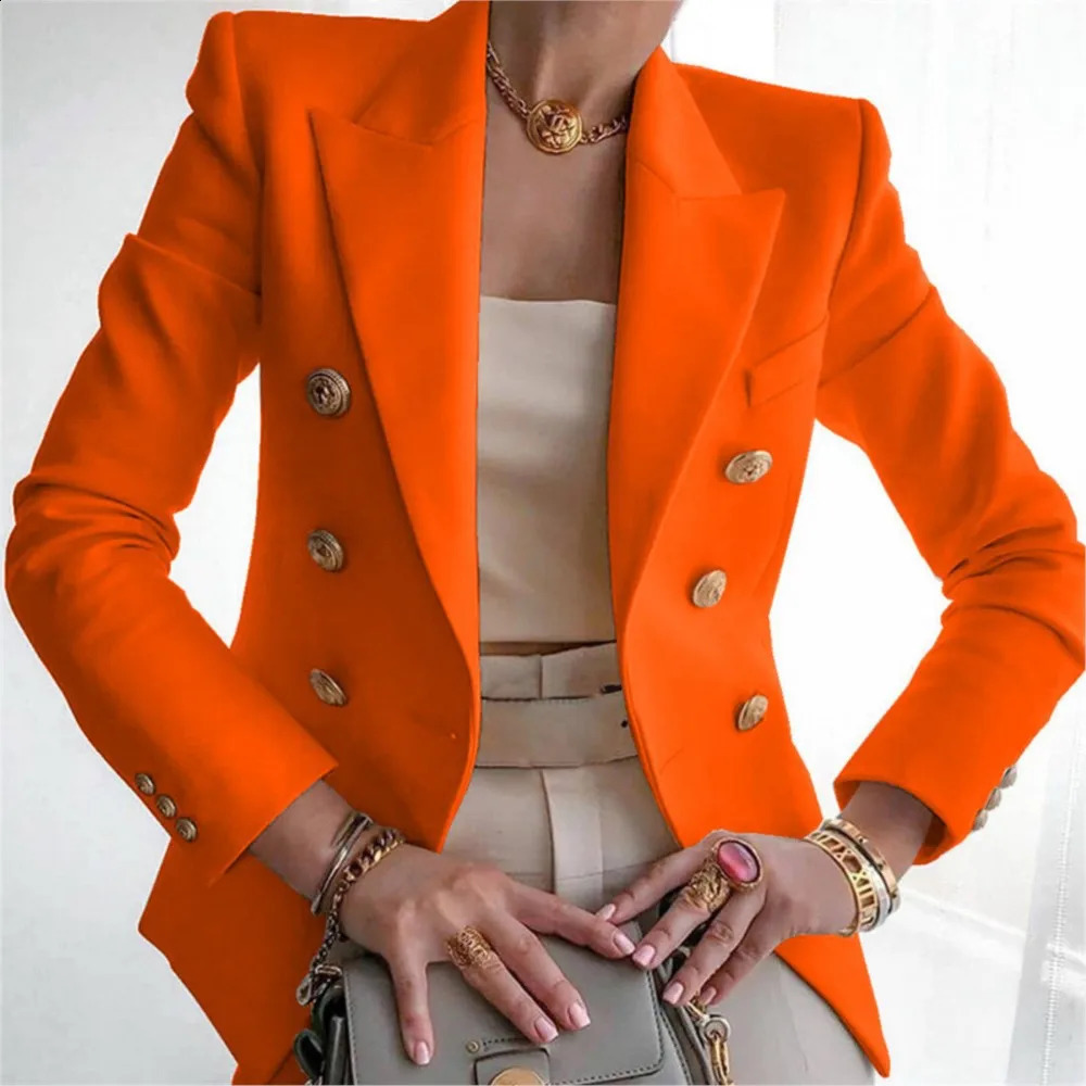 Casual Long Sleeve Blazers Femme Women Coat Fashion Jacket Outerwears Office Blazer Woman Clothes Spring Autumn 250811
