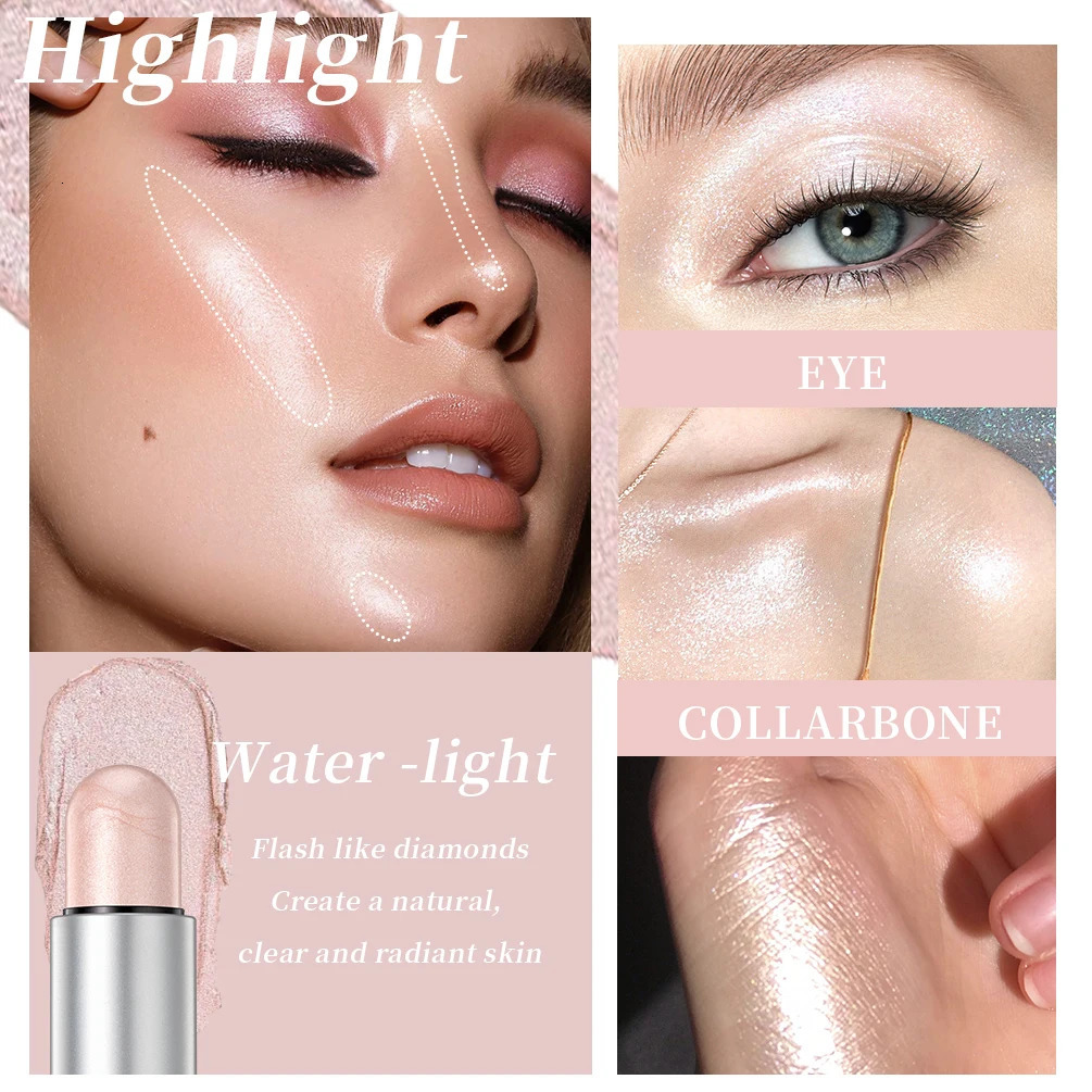 QI Highlighting Bronzer Stick Face Brightening Blusher Rouge Concealer Pen Long Lasting Highlight Contouring Blush Makeup 250811