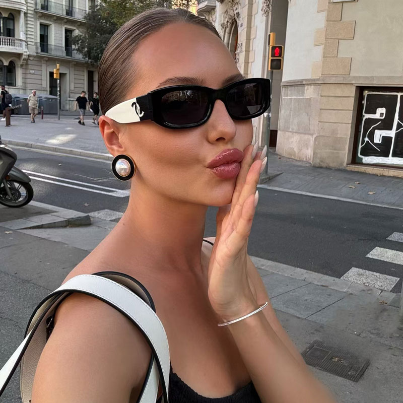 luxury designer sunglasses women double color bracket uv outdoor beach travel chanelsunglass channels chanels cc essentials exquisite gift box