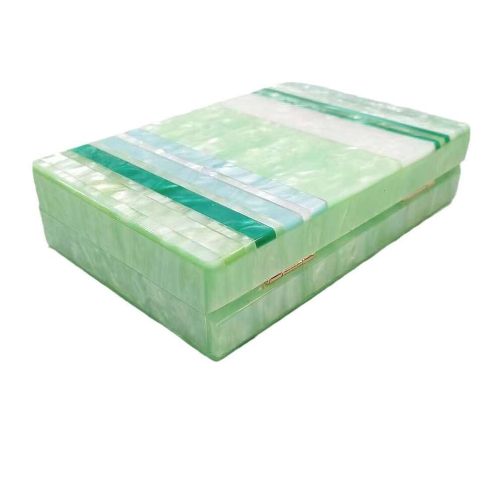 Women's New Color-Block Acrylic Handbag Wedding Evening Chain Crossbody Bag