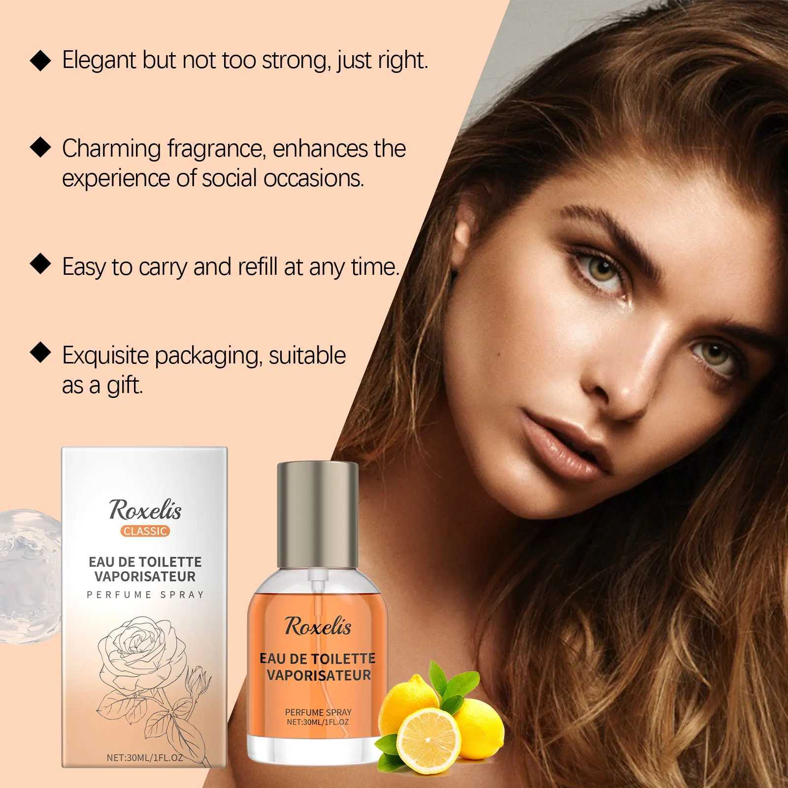 Roxelis 30ml Amber Cologne Perfume Charming Scent Long Lasting Fresh Fragrance Pheromone Flirt Romantic Dating Glamour Perfume XJ250811