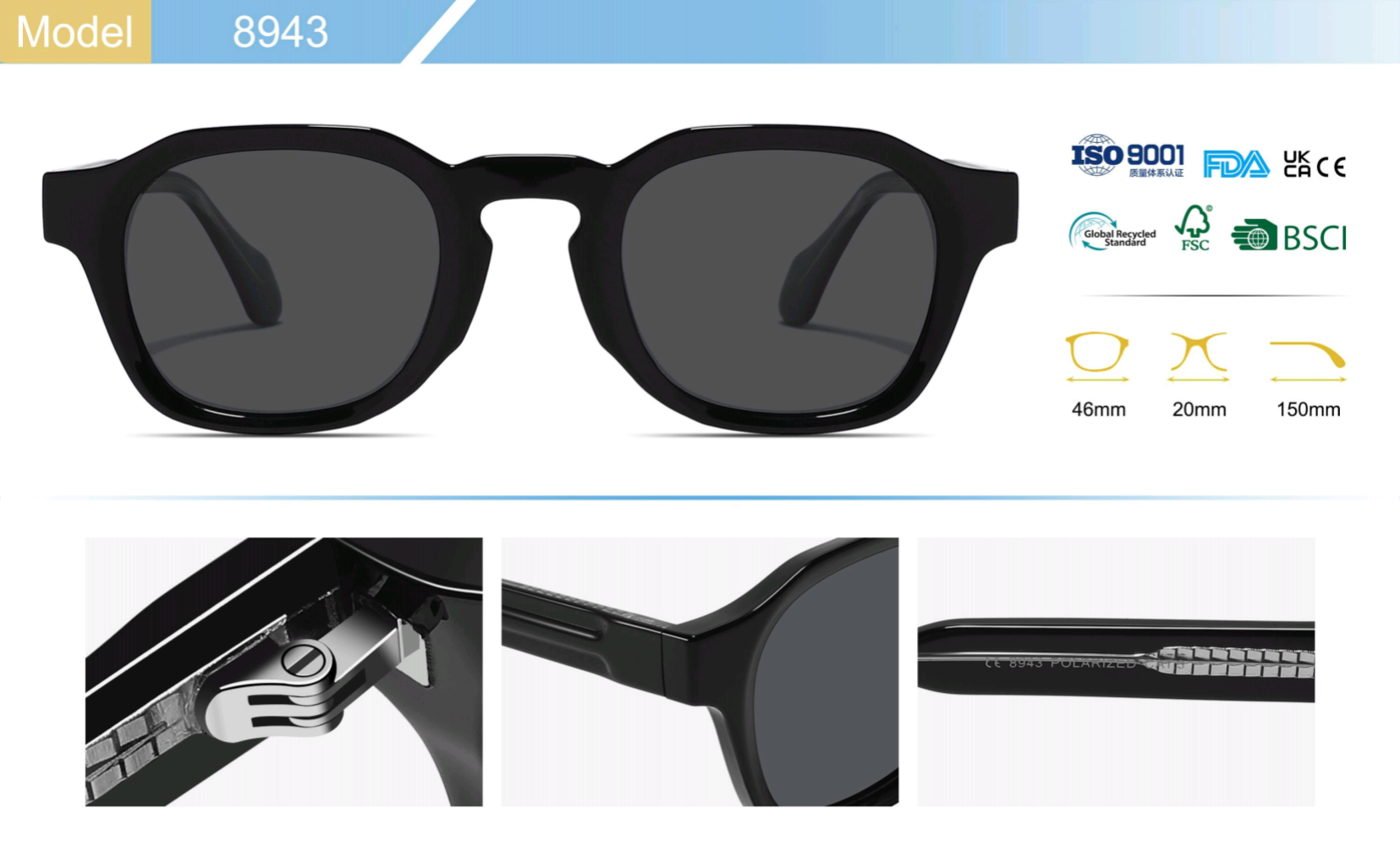 elegant Retro rectangular sunglasses high-quality magnesium alloy frames men women's UV400 protection scratch-resistant impact-resistant daily we