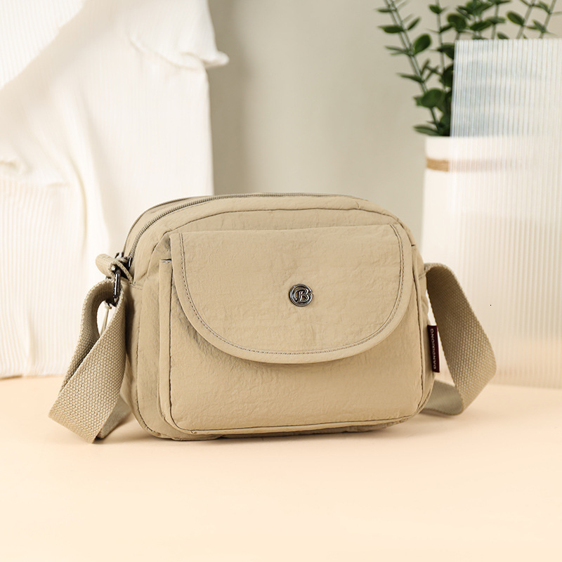 Lightweight Nylon Fabric Flap Small Square 2025 New Simple Multi-compartment Large Capacity Single Shoulder Crossbody Bag ddmymoon
