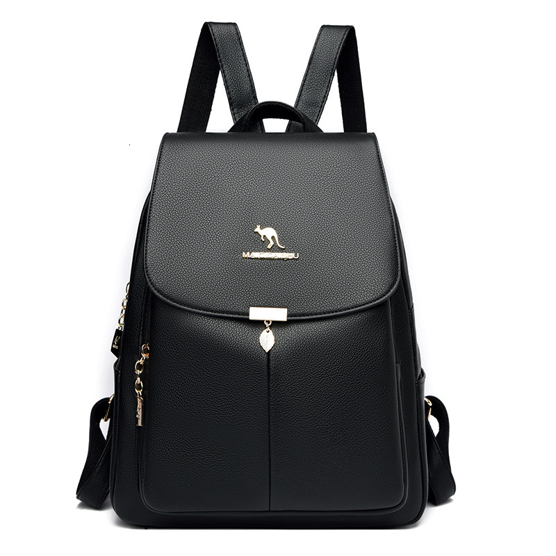 Hot Selling Soft Leather Backpack for Women, New Simple Commuter Large Capacity Backpack, Casual Travel Bag, Student School Bag ddmymoon