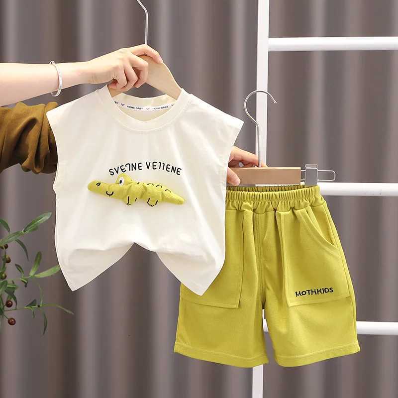 New Summer Baby Girls Clothes Suit Children Vest Shorts 2Pcs/Sets Infant Boys Clothing Toddler Casual Costume Kids Tracksuits Z250811