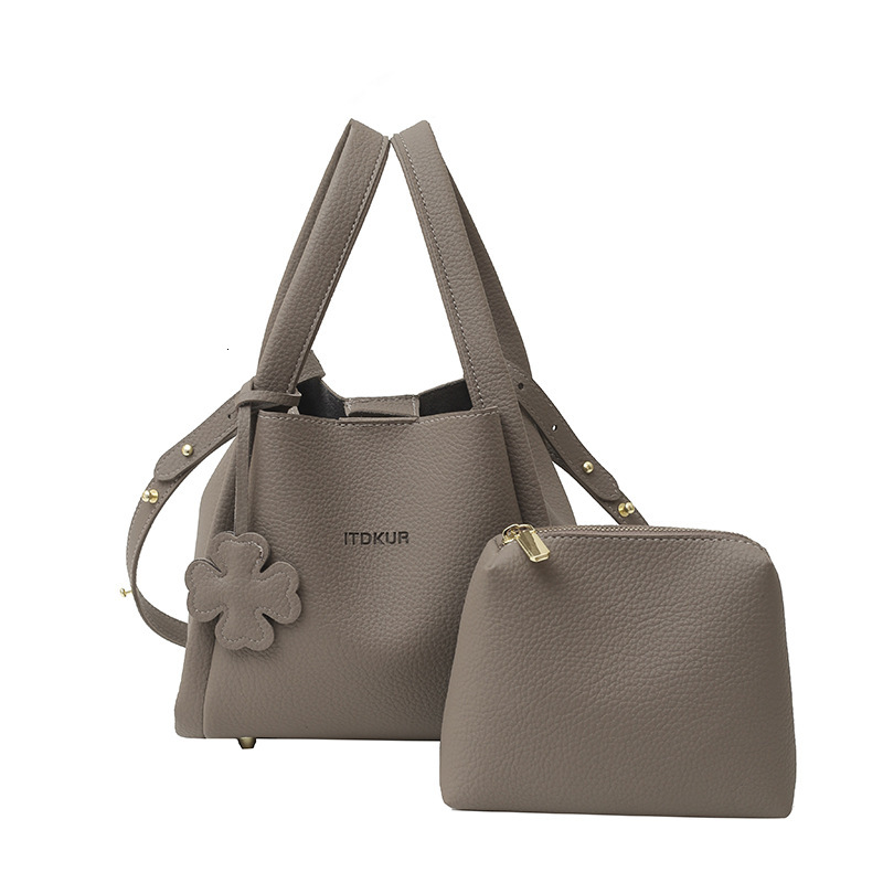 Lychee Pattern Bucket Niche Basket Handheld Women's New Simple Single Shoulder Crossbody Mother Bag ddmymoon