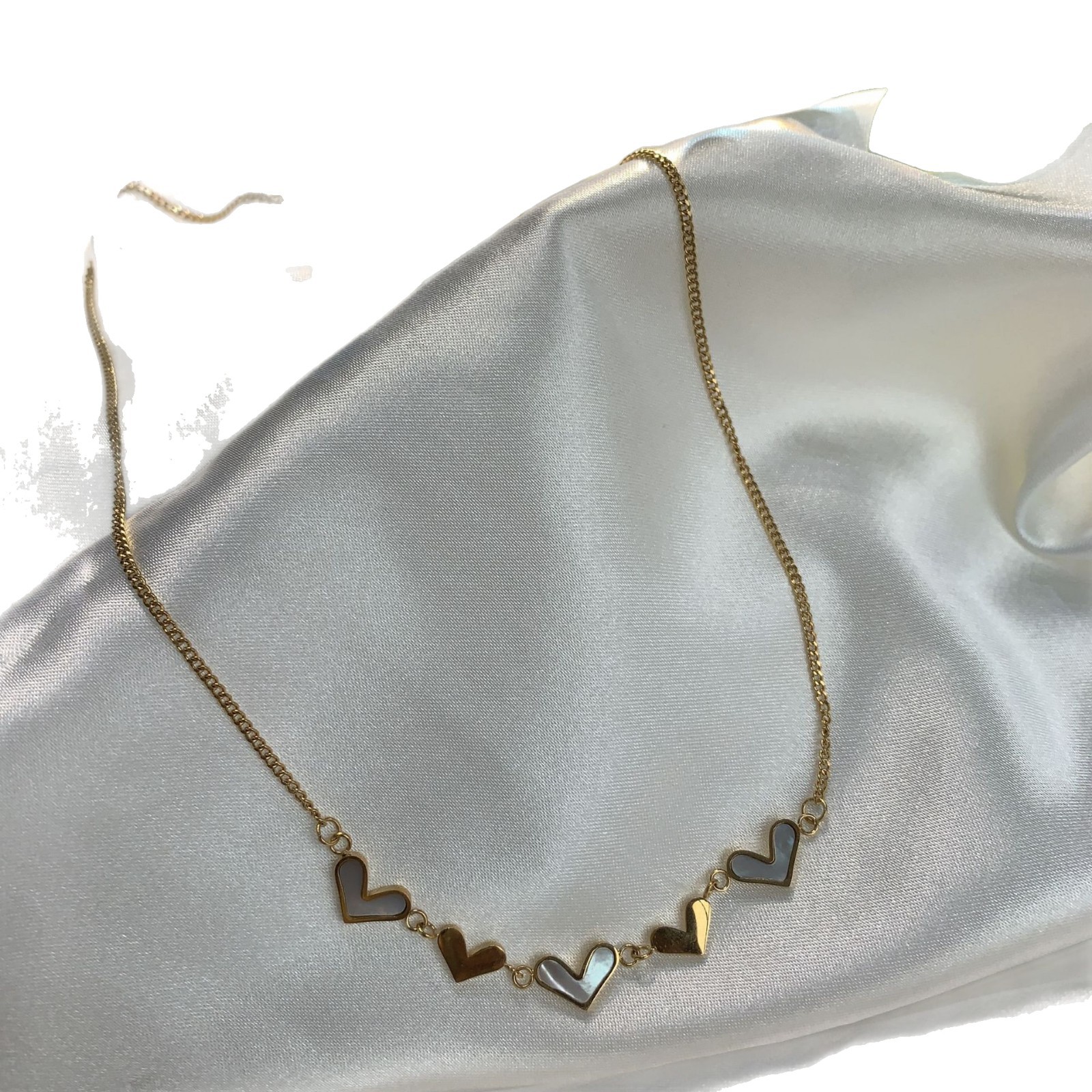 316L Stainless Steel New Fashion Upscale Jewelry Natural Shells Love Heart Charms Chain Choker Necklaces & Pendants For Women Wholesale Drop Ship