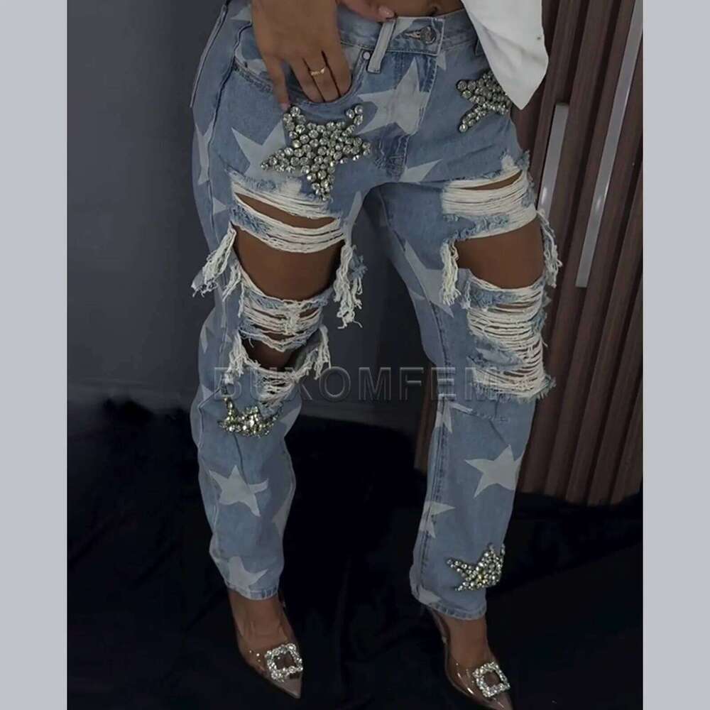 Women's Stylish Casual Trousers Denim Ladies Wide Leg Loose Jeans 2024 Female Sweet Style Fashion Baggy Pants