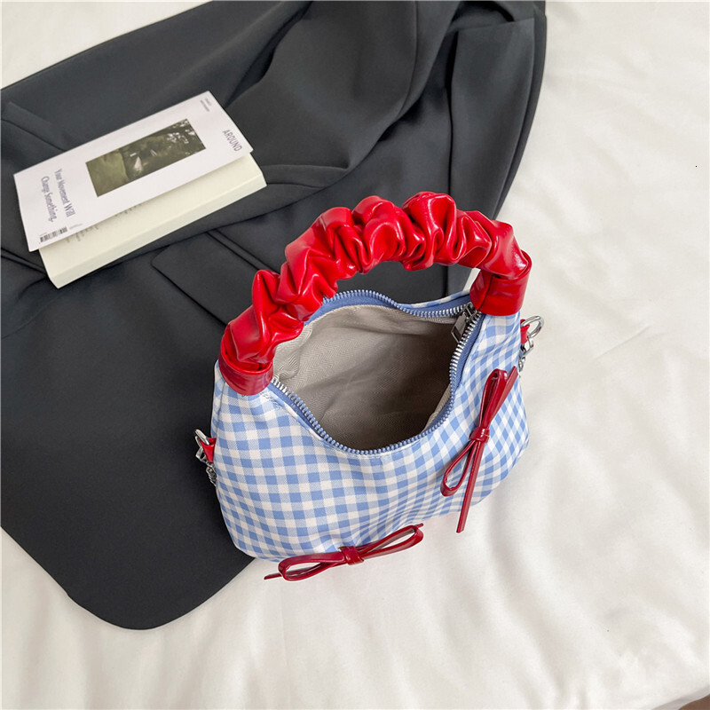 2025 Autumn New Niche Design Bow Pleated Handbag Fashionable Women's Shoulder Bag Cloud Bag Women's Crossbody Bag Armpit Bag Autumn New Desi