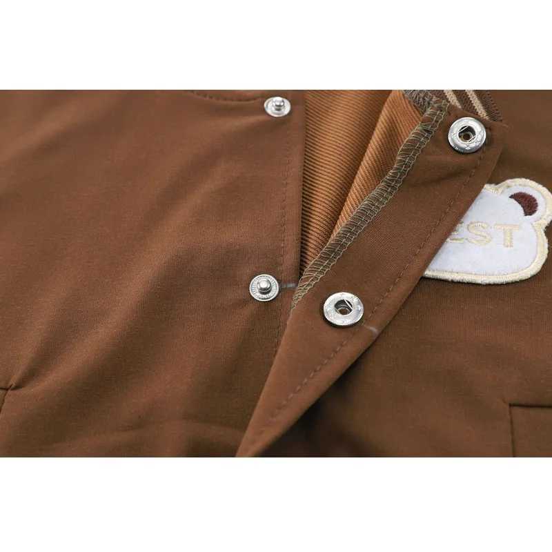 New Kids Baseball Sets Boys Girls Sports Casual Clothing Suit Bear Coat+Pants 2Pcs Tracksuit Spring Autumn Baby Outfits Z250811