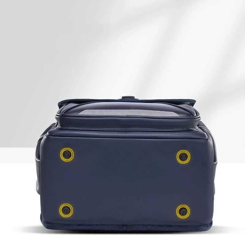 High Quality Orthopedic School Bag Children PU Leather Backpack for Boys and Girls Kid Metal Hasp Japan Randoseru Student Book Bag M250811