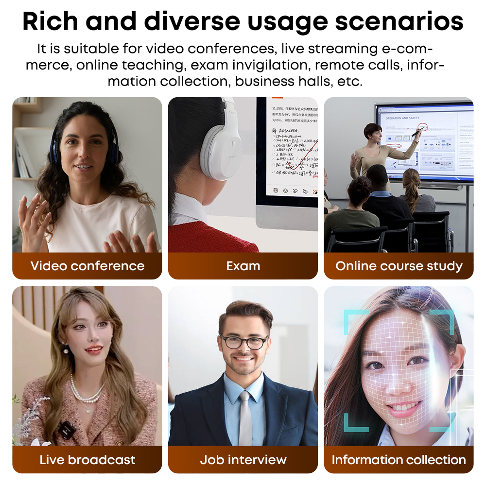 Webcam 1080P Mini Camera Full HD Webcam with Microphone 30fps USB Web Cam for Auto Focus PC Laptop Video Shooting Camera