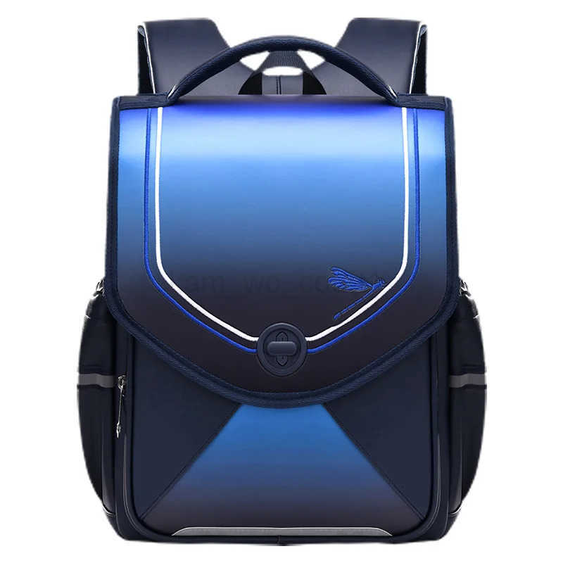 High Quality Orthopedic School Bag Children PU Leather Backpack for Boys and Girls Kid Metal Hasp Japan Randoseru Student Book Bag M250811