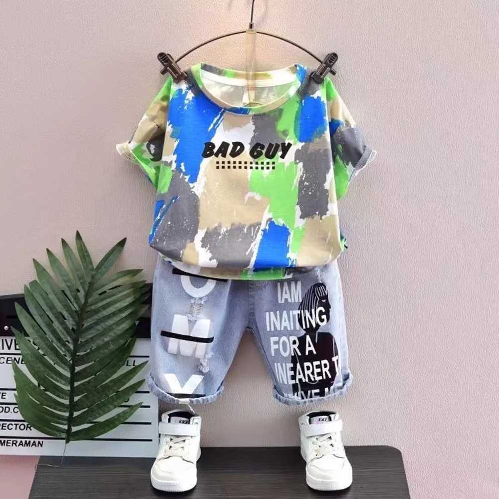 Summer Tracksuit For Boys Set Boy Letter Boy Children Clothing Two Piece Set Kids Outfits 2024 New Kids Outfits Z250811