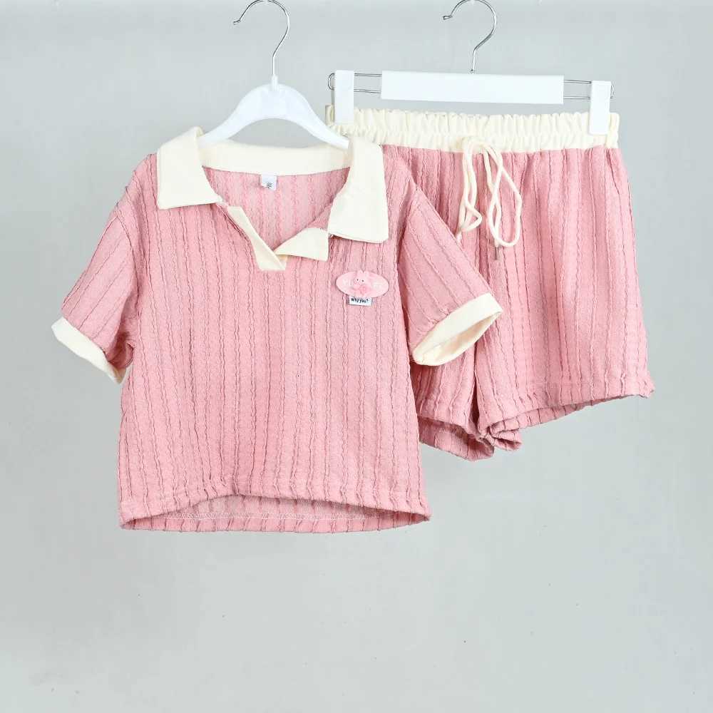 New Girls Clothes Set Children Cute Sweet Short Sleeved Top And Pants Summer Fashion Casual Kids Outdoor Sports Set Z250811