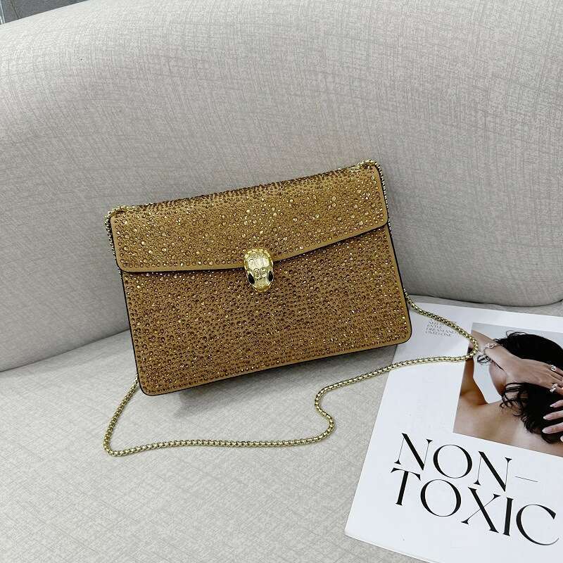 Diamond-Encrusted Handbag 2024 Autumn New High-Quality Fashion Evening Shoulder Crossbody Full Diamond Women
