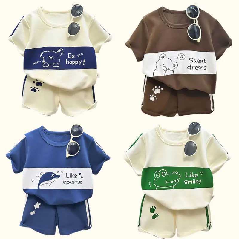 Childrens Sets mother Kids Clothes Boys Girl T-shirt Shorts 2PCS Short sleeve Baby Children Clothing Toddler Suit Striped Z250811