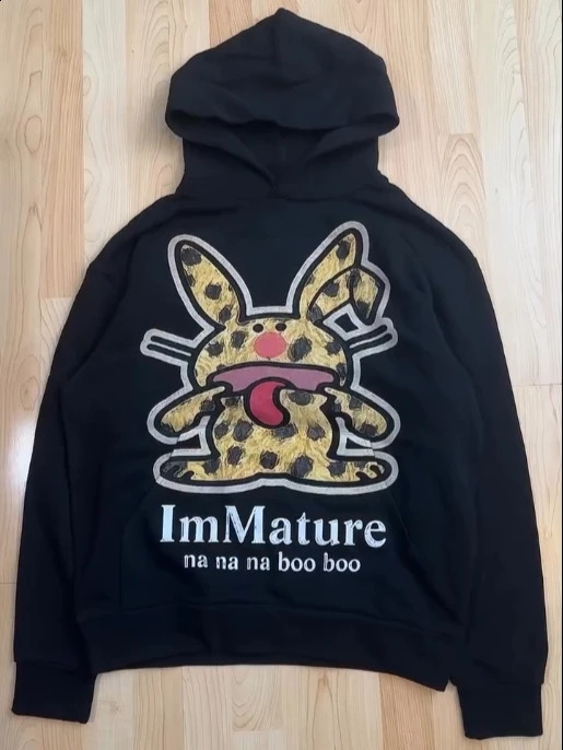 Fashion Y2k Cartoon Print Hoodie Sweater Men Women Sports Vintage Classic Hip Hop Streetwear Clothing Loose men clothing 250808