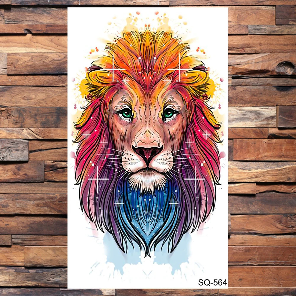 3D Watercolor Temporary Tattoos Animal Sticker Body Art Wasit Minimalist Tatoos For Men Waterproof Dreamcatcher Tattoo 250809