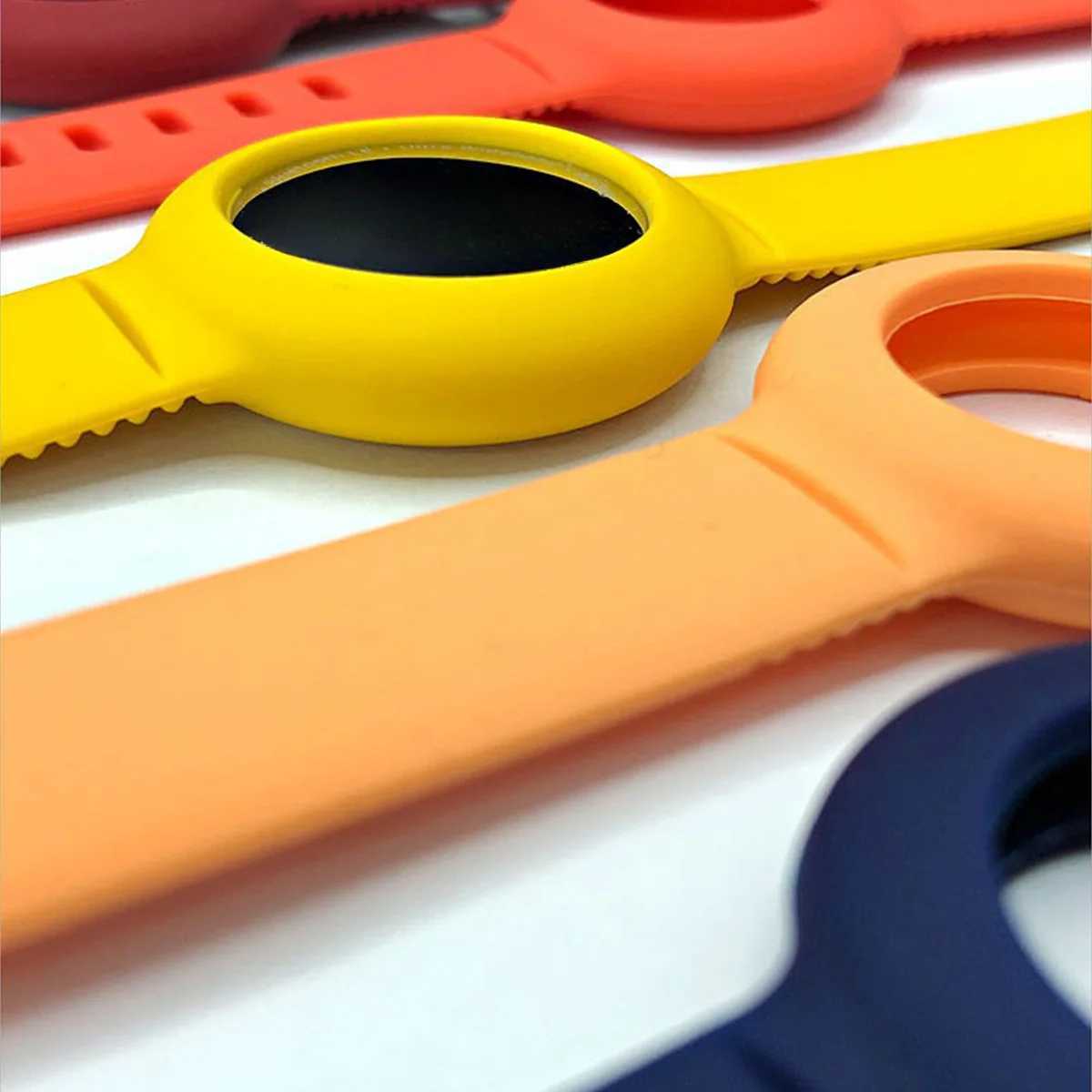 Case for Apple AirTag Silicone Strap Air Tag Anti-lost Bracelet Protective Cover for Kids Children Tracker Locator Watch Band W250811