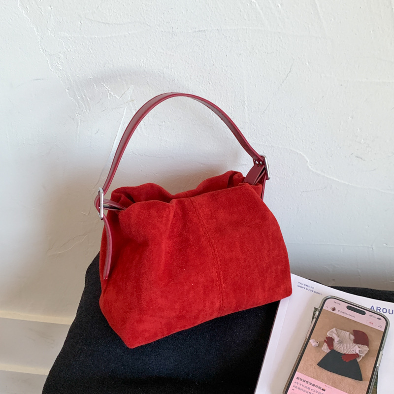 Suede Bucket Niche Crossbody for Women 2025 New Fashionable Handbag Shoulder Bag ddmymoon