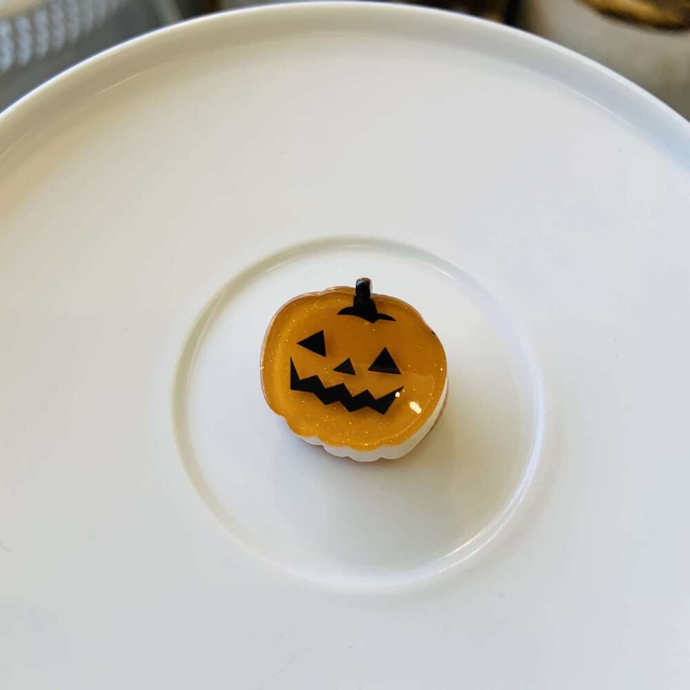 Korean New Halloween Ins High-end Acetate Small Bangs Broken Hair Claw Clip Pumpkin Ghost Hairpin