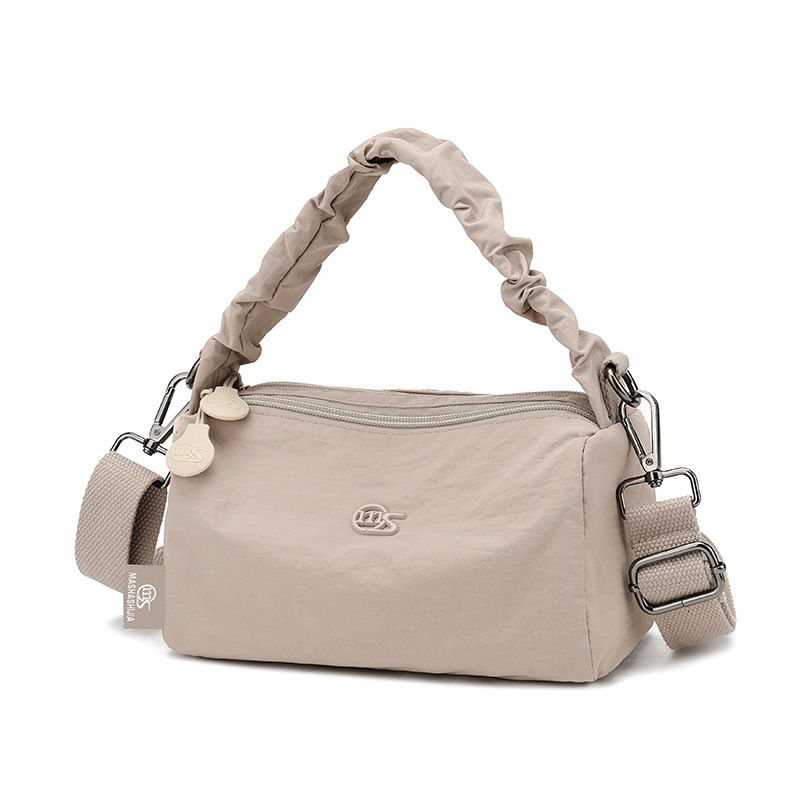Simple Lightweight Handbag for Women, New Water-Resistant Nylon Bag, Double-Layer Large Capacity Shoulder Crossbody Bag ddmymoon