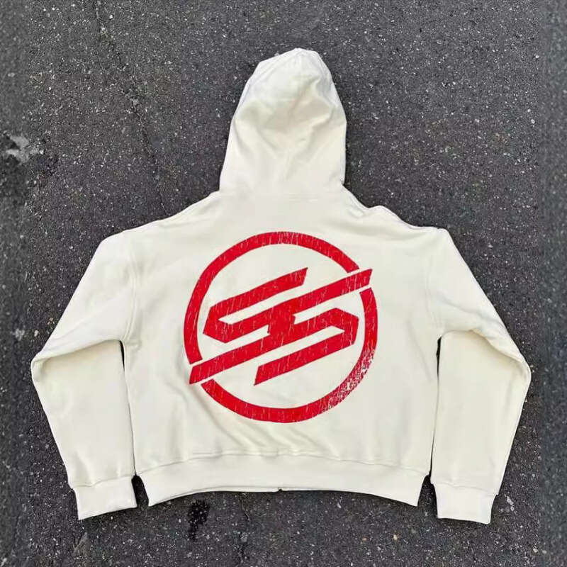 Printed Pattern Long Sleeve Pullover Hoodie Sweatshirt Jacket Trendy Street Style