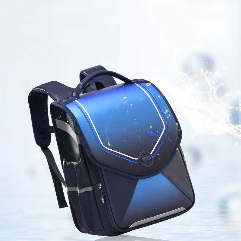 High Quality Orthopedic School Bag Children PU Leather Backpack for Boys and Girls Kid Metal Hasp Japan Randoseru Student Book Bag M250811