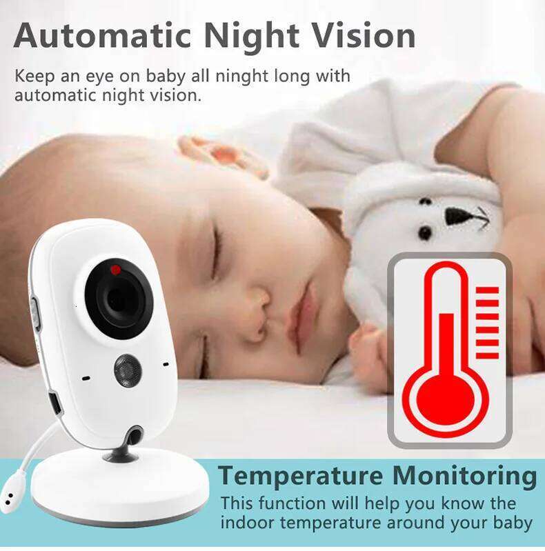 Vb603 Baby Monitor 3.2Inch Wireless High-Resolution Video Surveillance WIFI Remote Elderly Caregiver Security Protection Detect