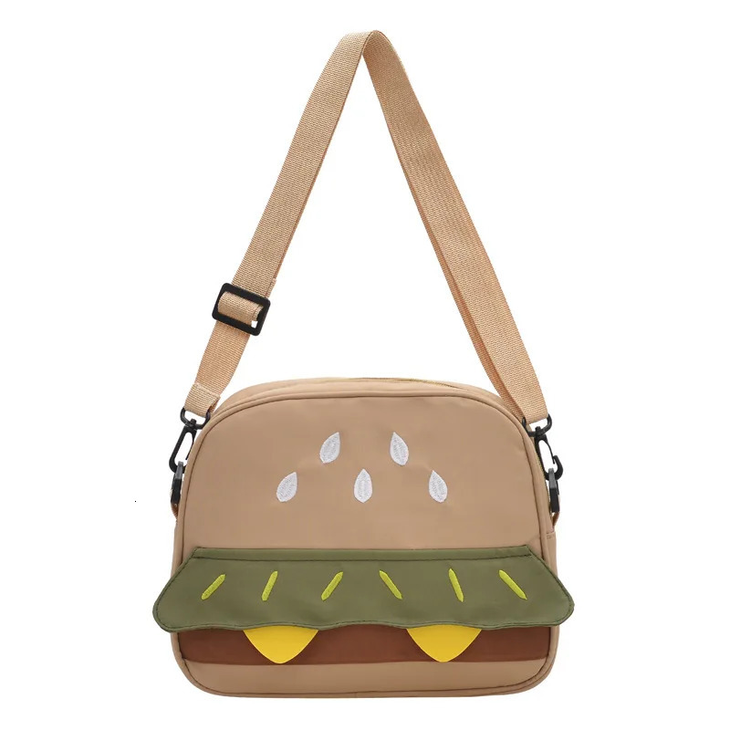 Ladies Crossbody Bags Creative Cartoon Burger American Kawaii Funny Cute Sweet Retro Versatile y Shoulder 250811