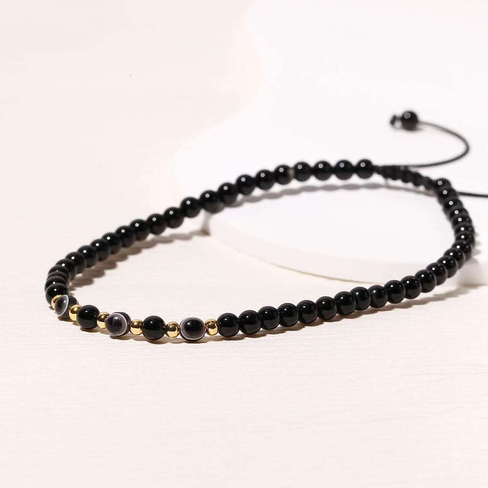 Evil Eye Ankle Bracelets for Women Beads Anklets Beach Accessiory Gemstone Healing Crystal Adjustable