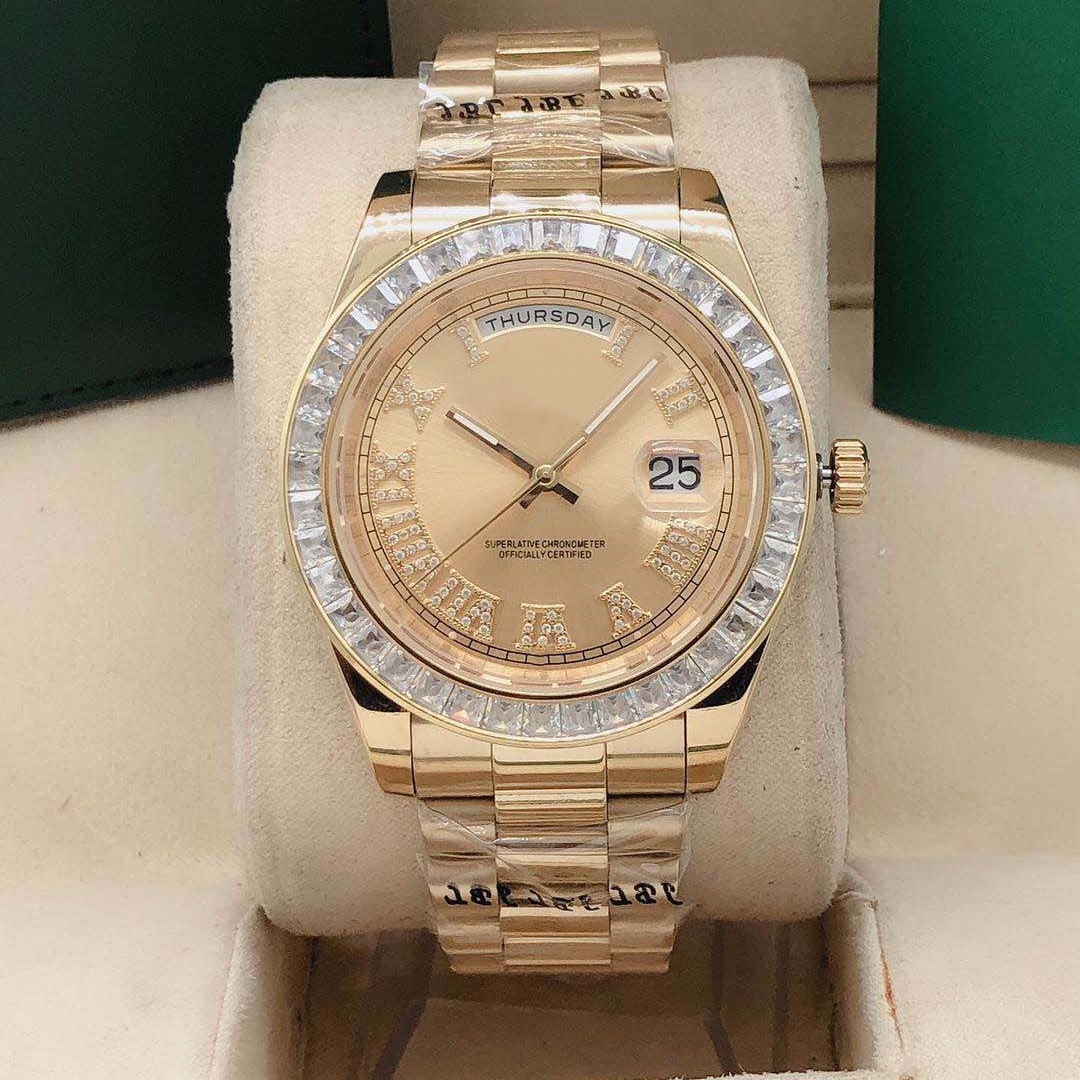 Men's Automatic Mechanical Watch 41mm Square Ring Roman drill 316 fine steel 2813 movement Week Calendar Sport series