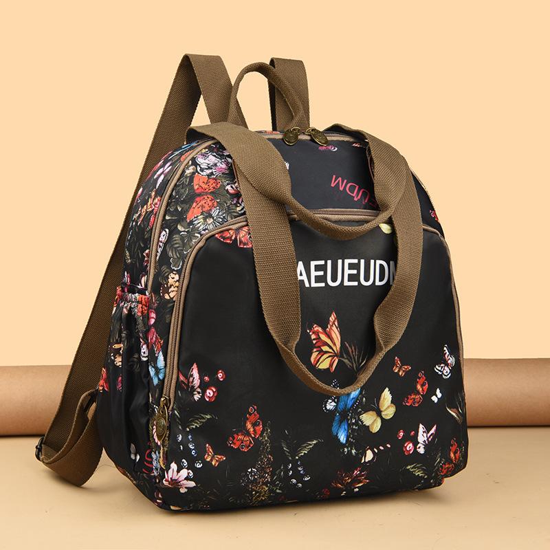 Trendy Fashion Printed for Women New Lightweight Casual Travel Oxford Cloth Backpack Multifunctional Shoulder Bag ddmymoon